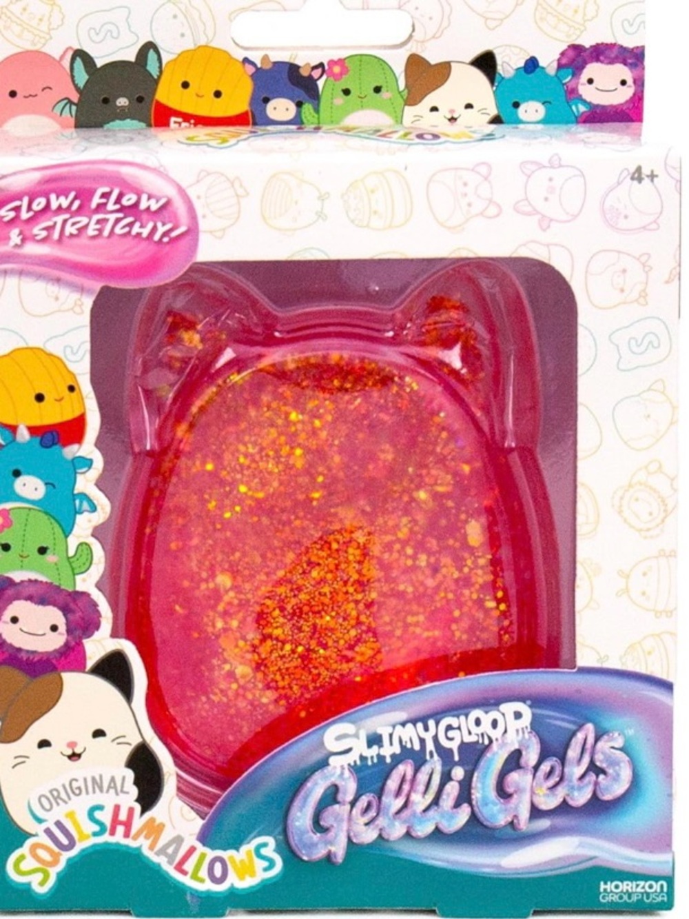 Slimy Gloop Gelli Gels Squishmallows-Inspired Glitter Gel (Pink/Gold)